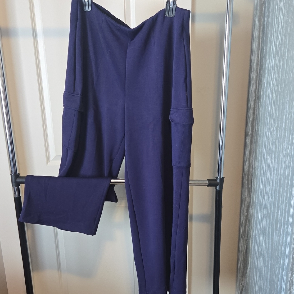 Lane Bryant Deep Blue Wide Leg Leg Pants